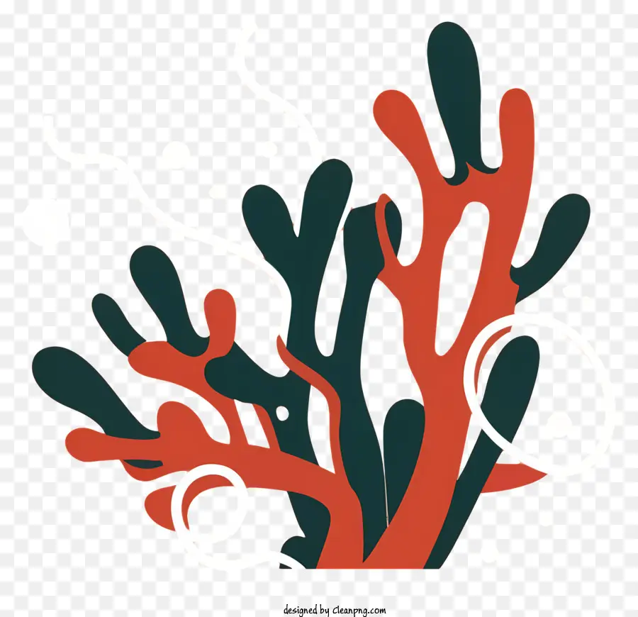 Vermelho Coral，Linhas De Tinta Branca PNG