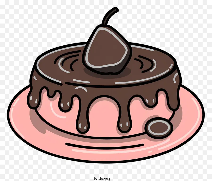 Bolo De Chocolate，Glacê De Chocolate PNG