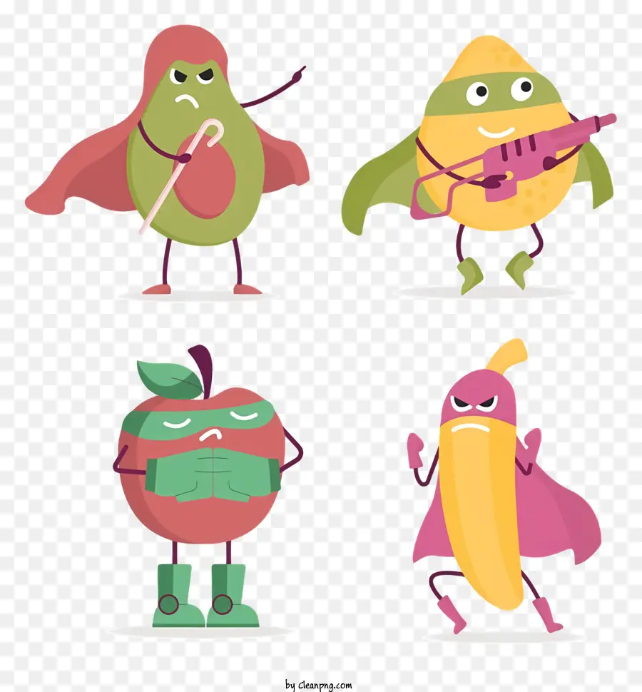 Frutas De Super Heróis，Super Herói De Banana PNG