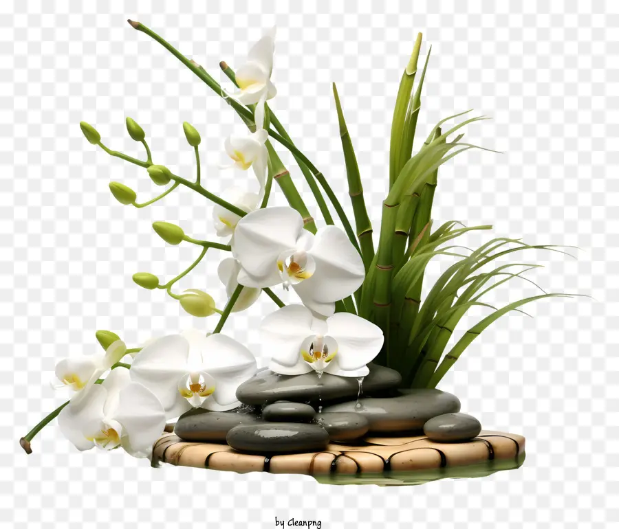 White Orchid，Arranjo De Plantas PNG