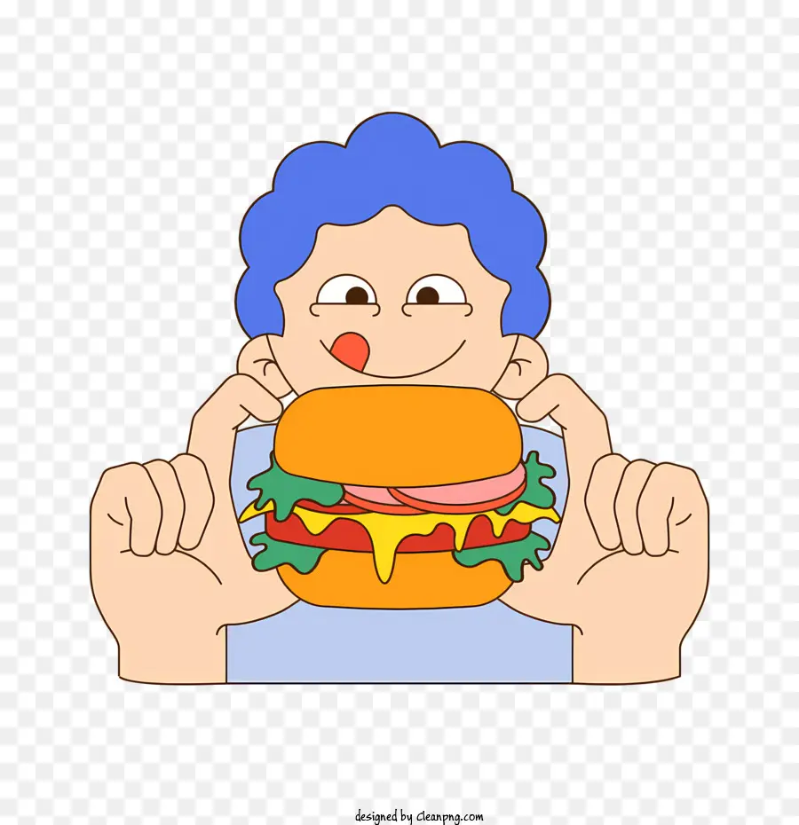 Personagem De Desenho Animado，Hamburger PNG