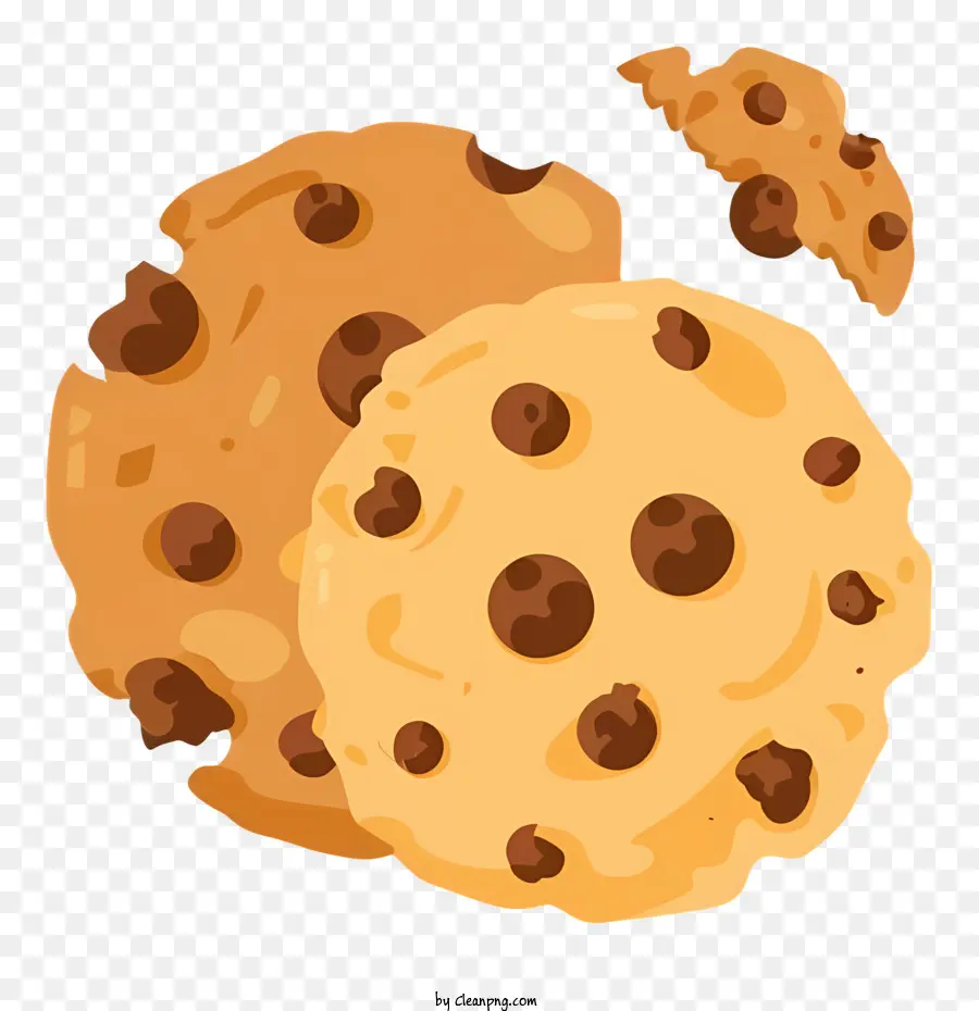 Chocolate Chip Cookies，Cookies De Cozimento PNG