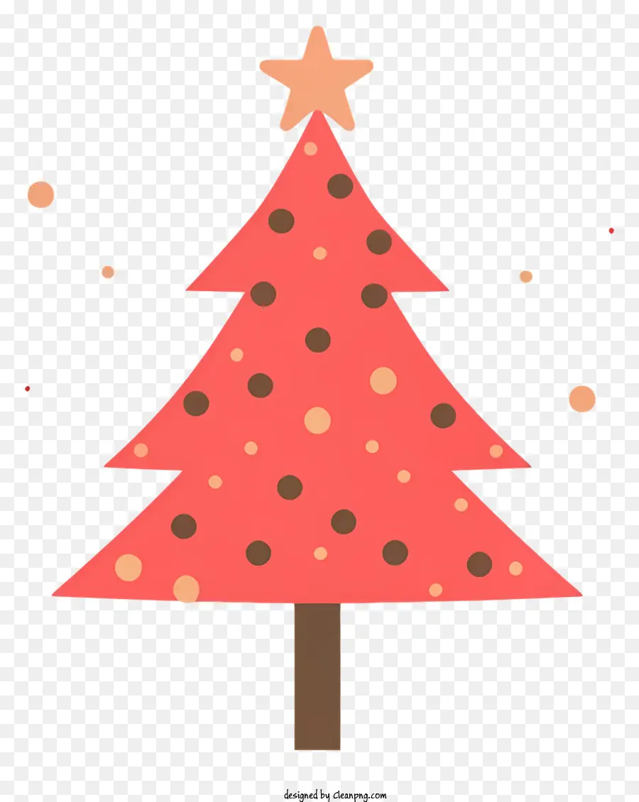 Vermelho árvore De Natal，Polinhas Brancas PNG