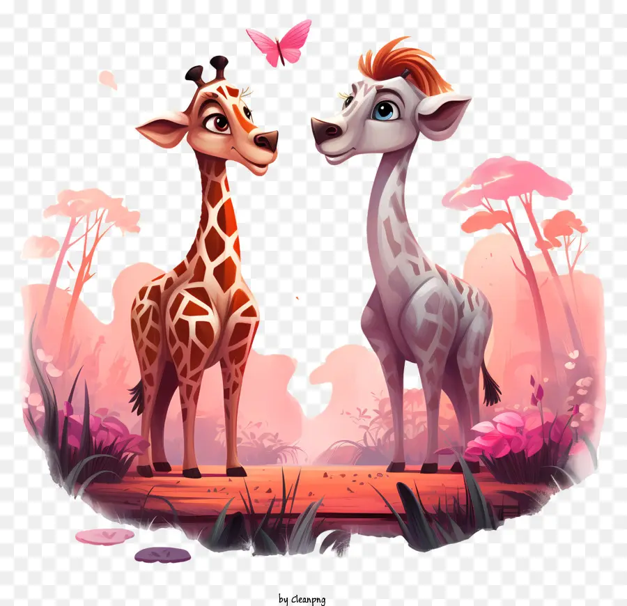 Cartoon Girafa，Zebra Dos Desenhos Animados PNG