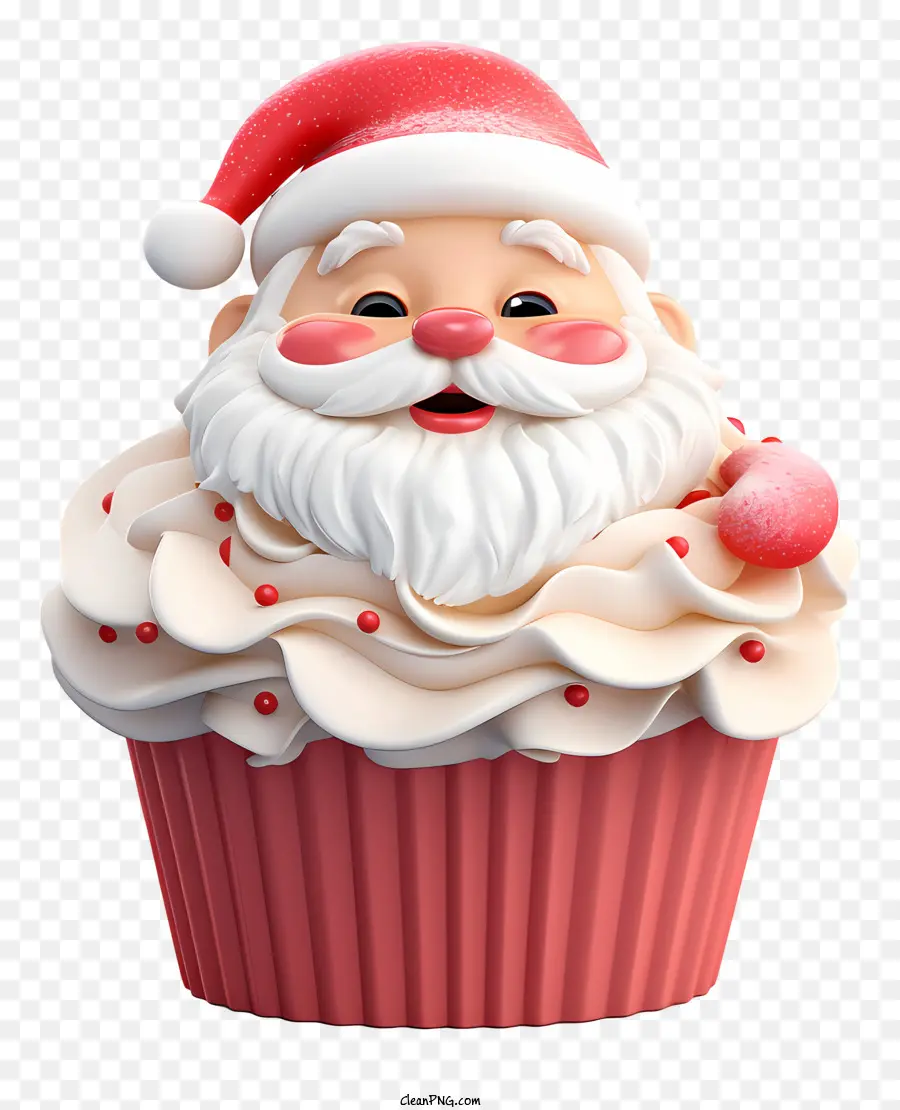 Cupcake，Papai Noel PNG