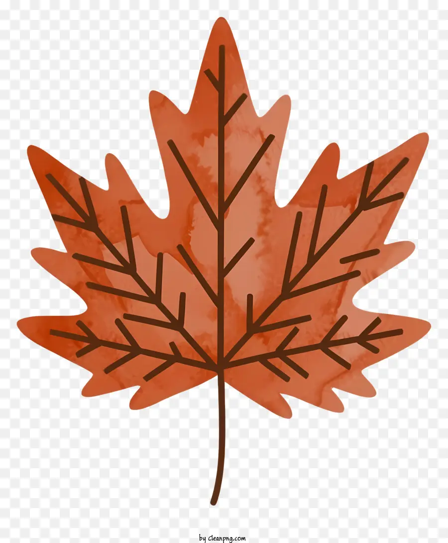 Pintura Em Aquarela，Red Maple Leaf PNG