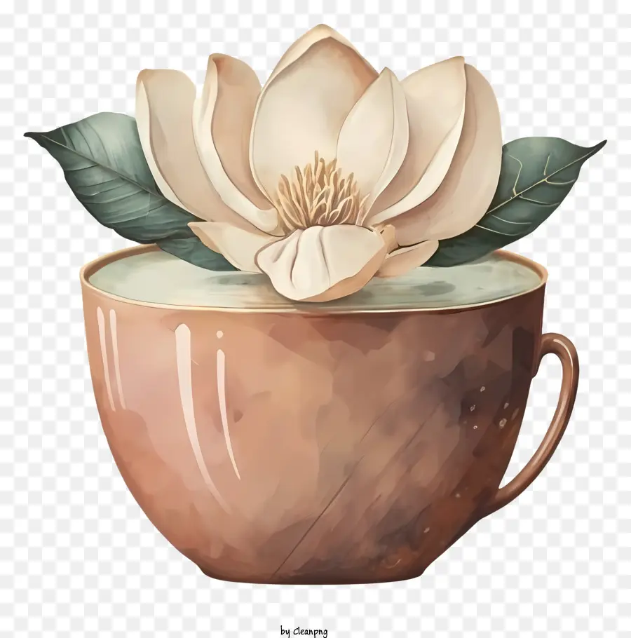 Xícara De Chá，Flor Na Xícara PNG