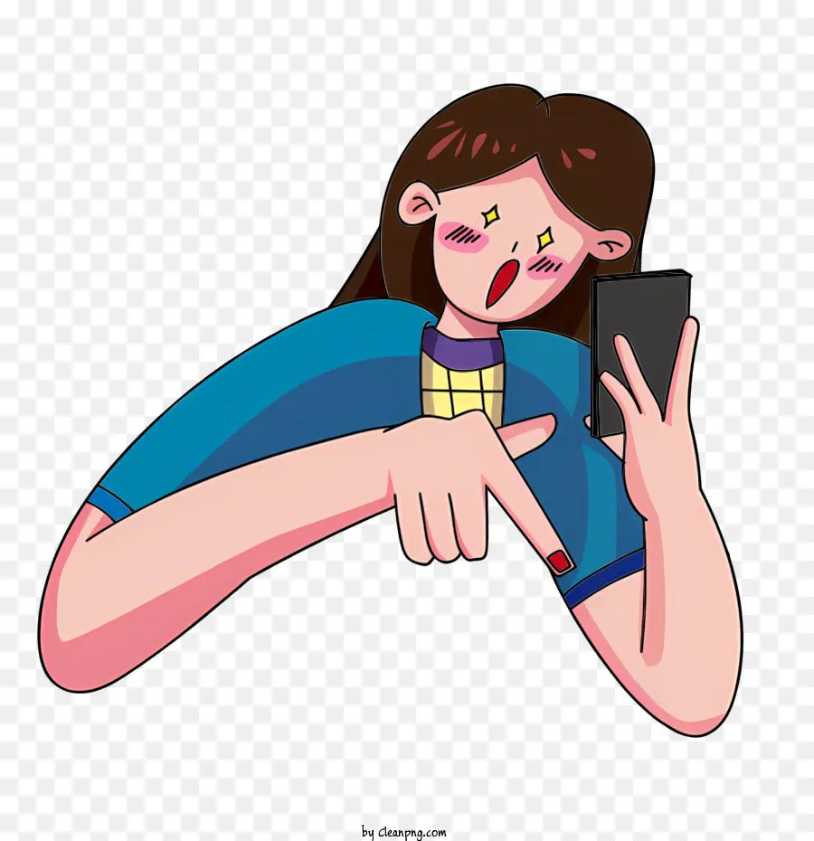 Uso De Smartphones，Garota PNG