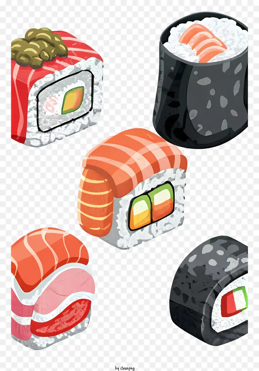 Rolos De Sushi，Sushi De Atum PNG