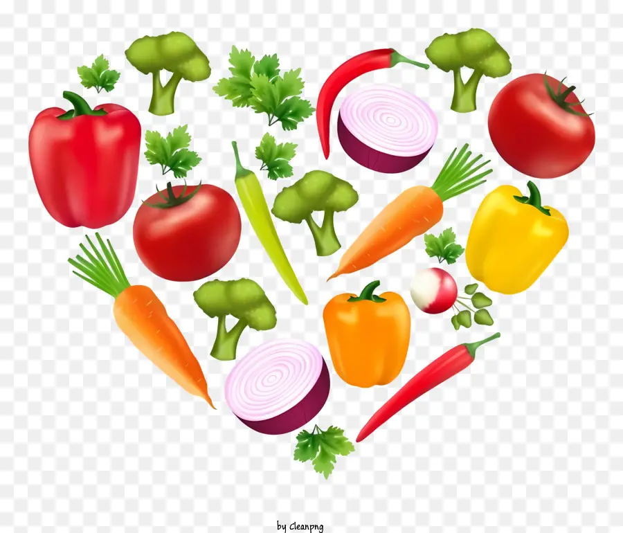 Coração Vegetal，Arte Vegetariana PNG