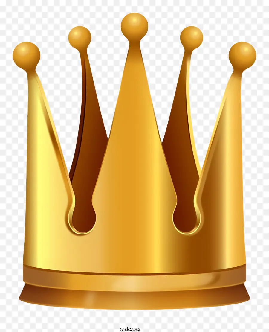 Golden Crown，Coroa De Metal Sólido PNG