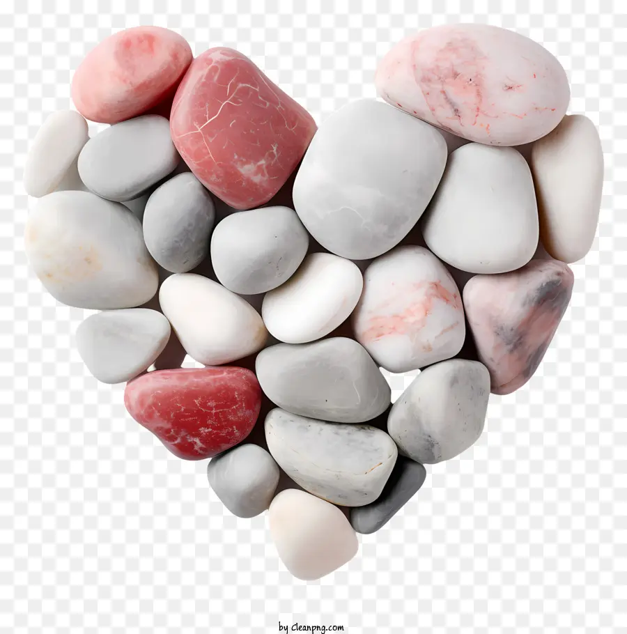 Coração De Seixos，Pebbles Em Forma De Coração PNG