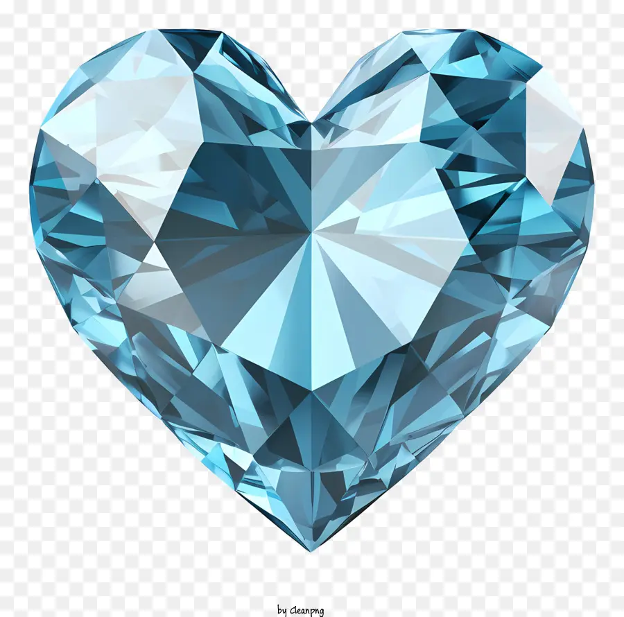 Diamante Em Forma De Coração，Jóias De Diamante Azul PNG