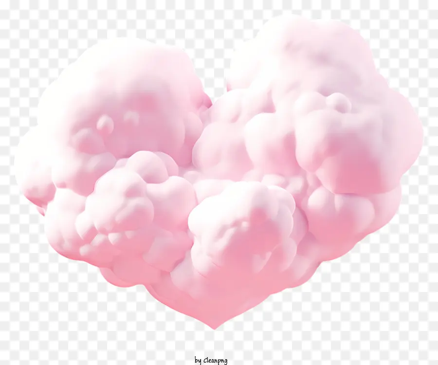 Heartshaped Nuvem，Nuvens Rosa E Branco PNG