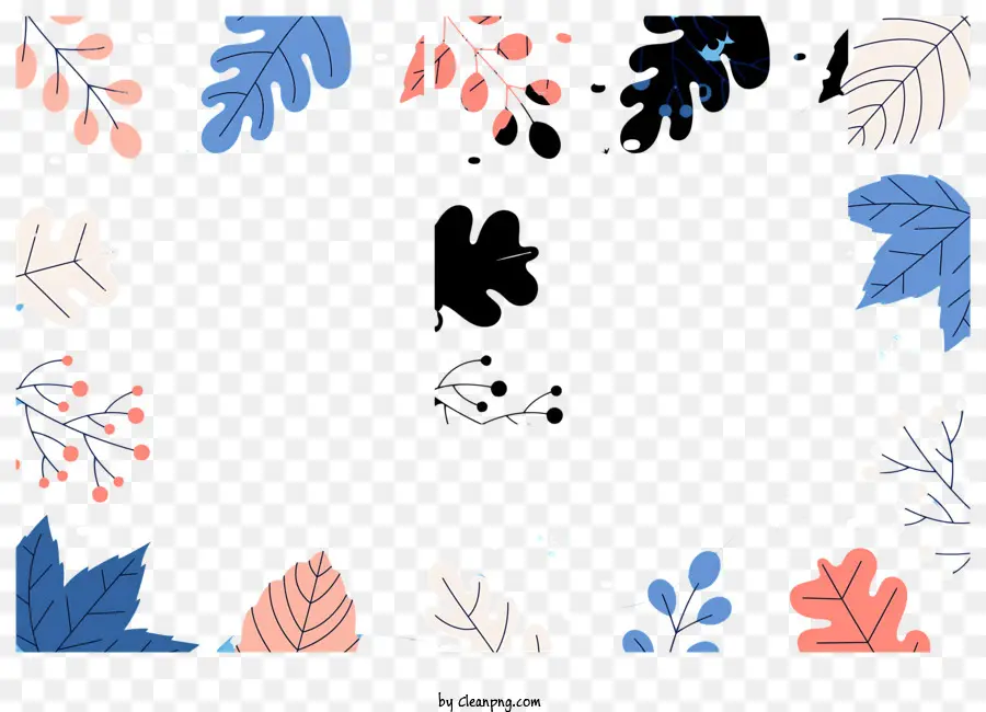 Floral Moldura，Imagem Em Preto E Branco PNG