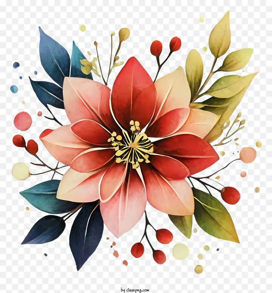 Pintura，Flor Laranjeira PNG