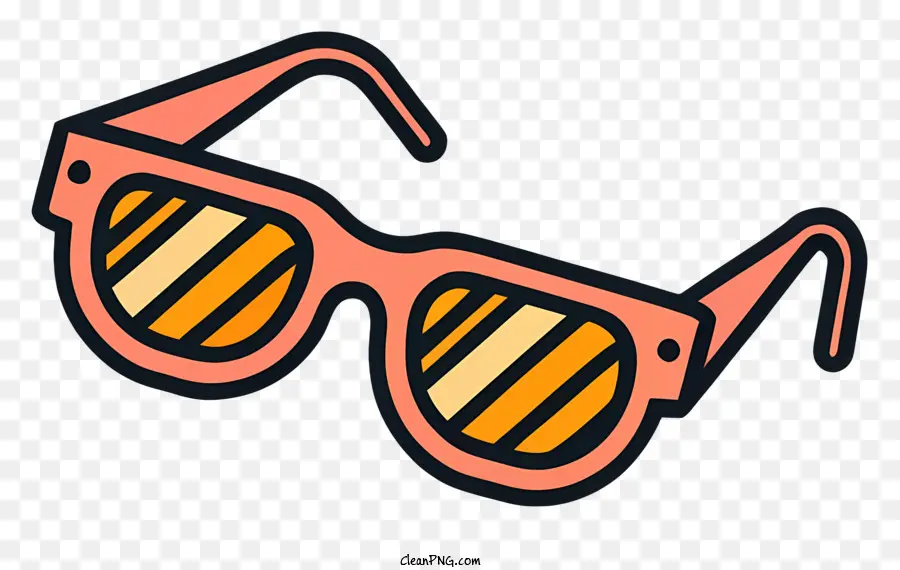 óculos De Sol，Listras Laranja E Preta PNG