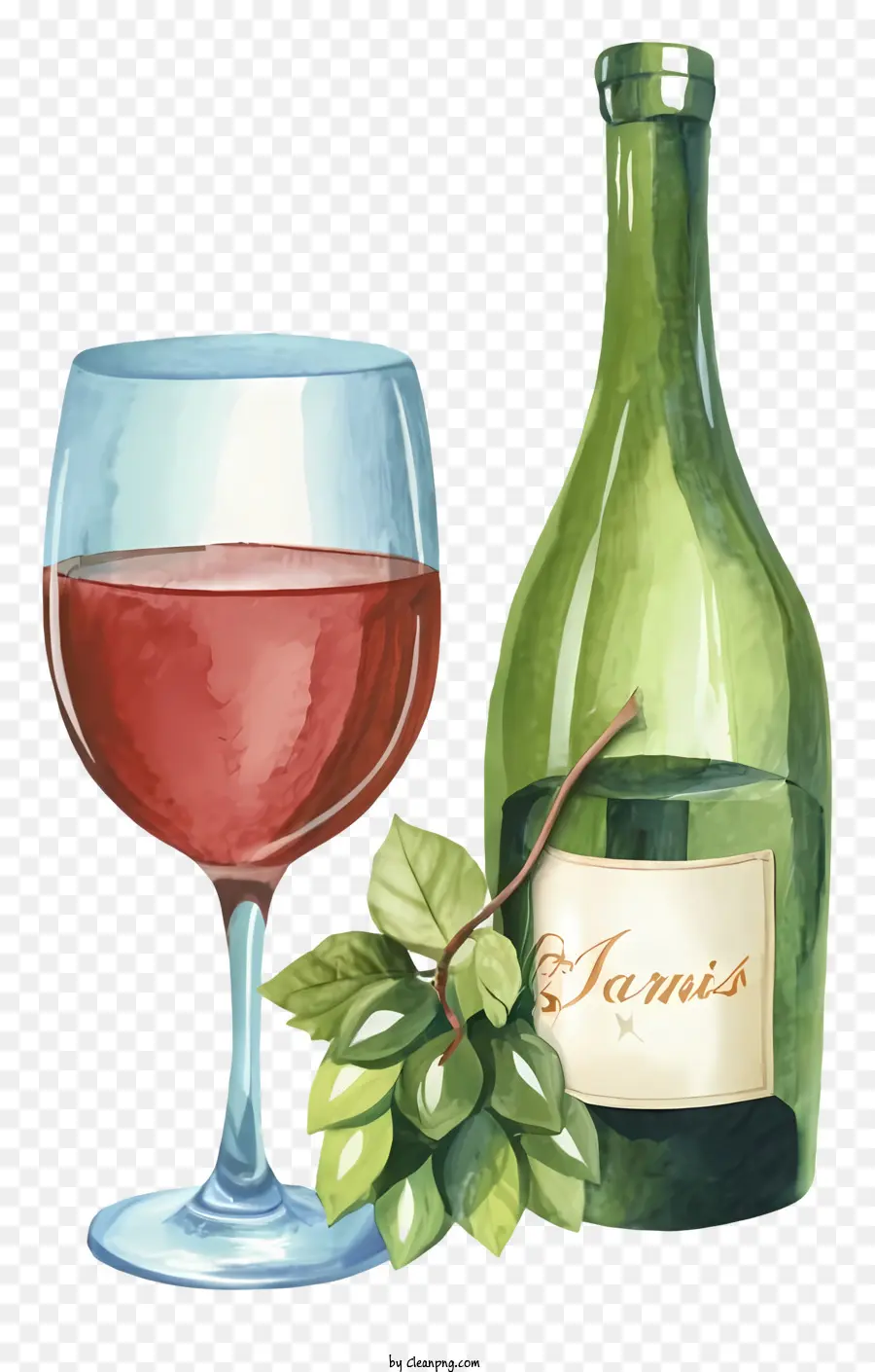 Vinho，Garrafa E Copo De Vinho PNG