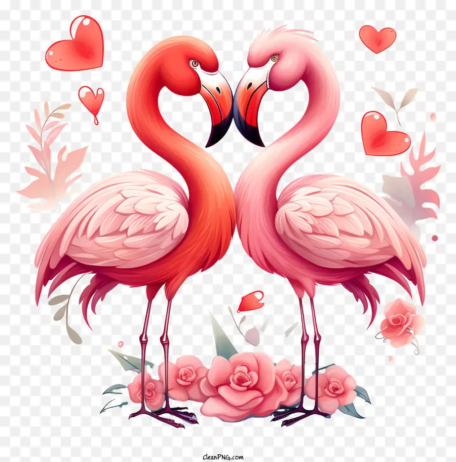 Flamingos Cor De Rosa，Par De Flamingo PNG