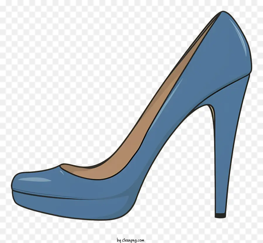Sapato De Salto Alto Feminino，Sapato De Couro Azul PNG