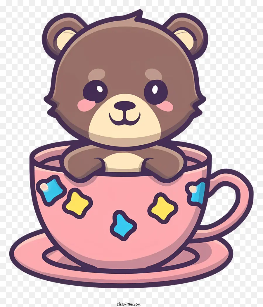 Urso Bonito，Pequena Xícara De Chá PNG