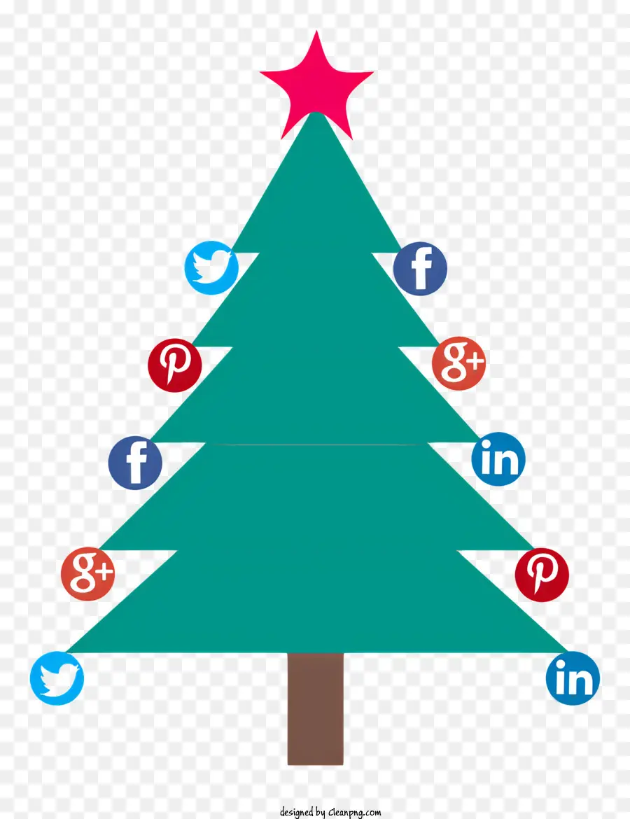 árvore De Natal，ícones De Social Media PNG