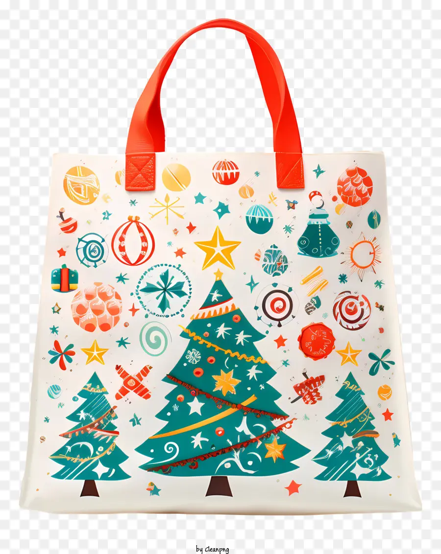 Natal Shopping Bag，Saco Plástico Temático De Férias PNG