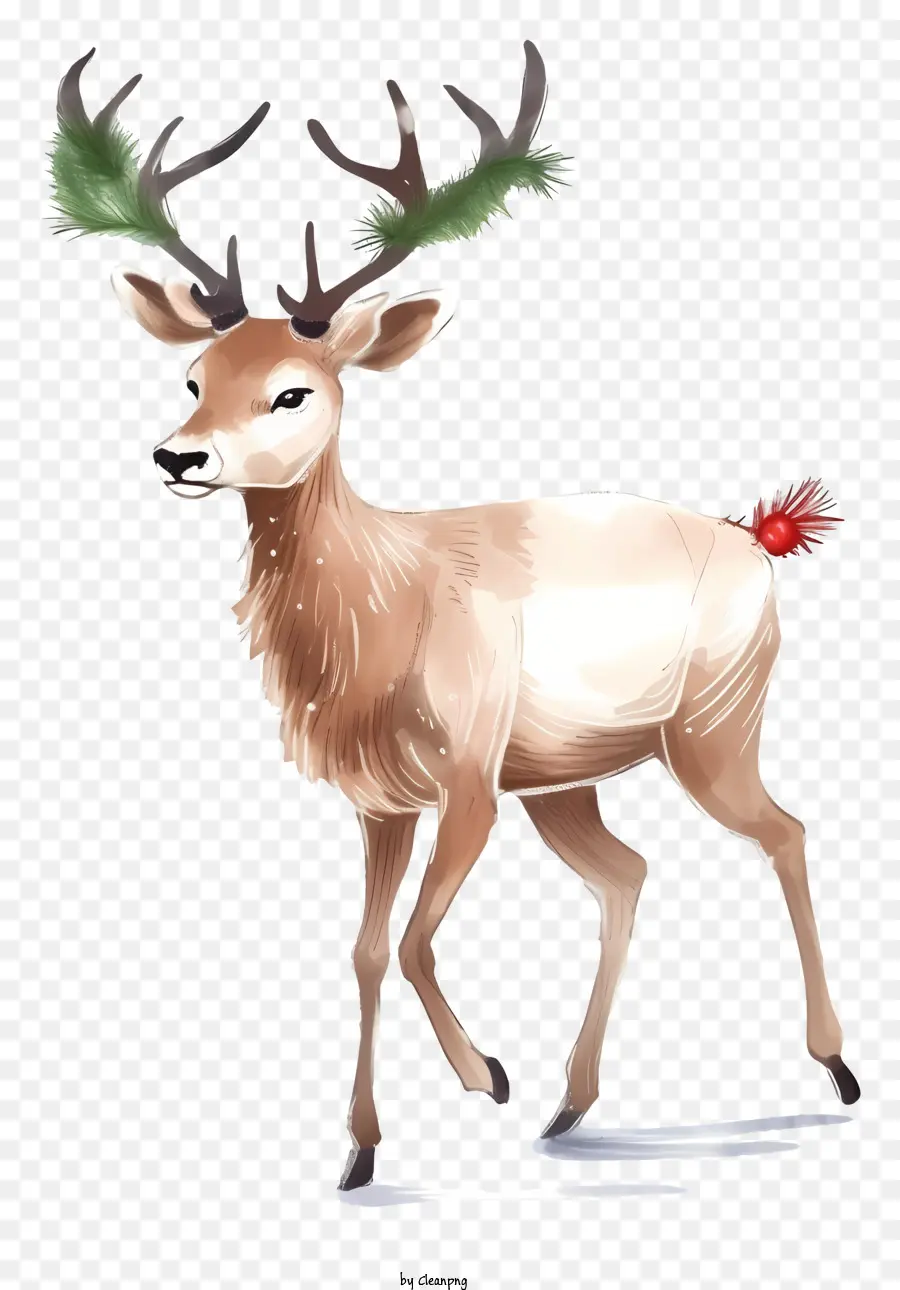 Ilustração Em Aquarela，Deer PNG