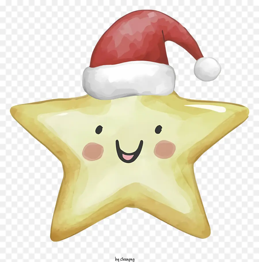 Sorrindo Estrelas，Chapéu De Papai Noel PNG