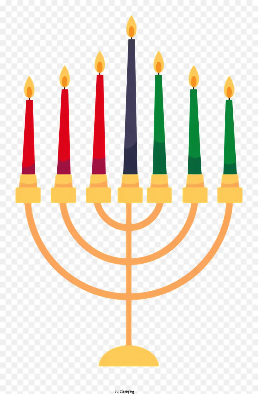 Menorah De Hanukkah，Nove Velas PNG