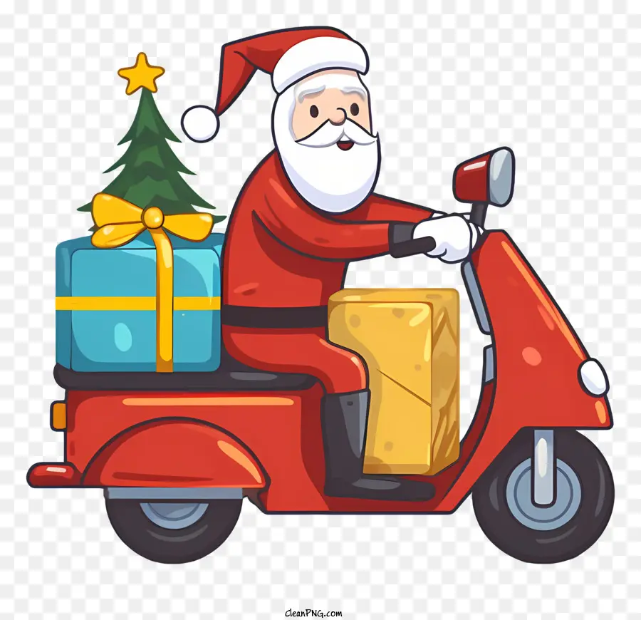 Papai Noel，Papai Noel Na Scooter PNG