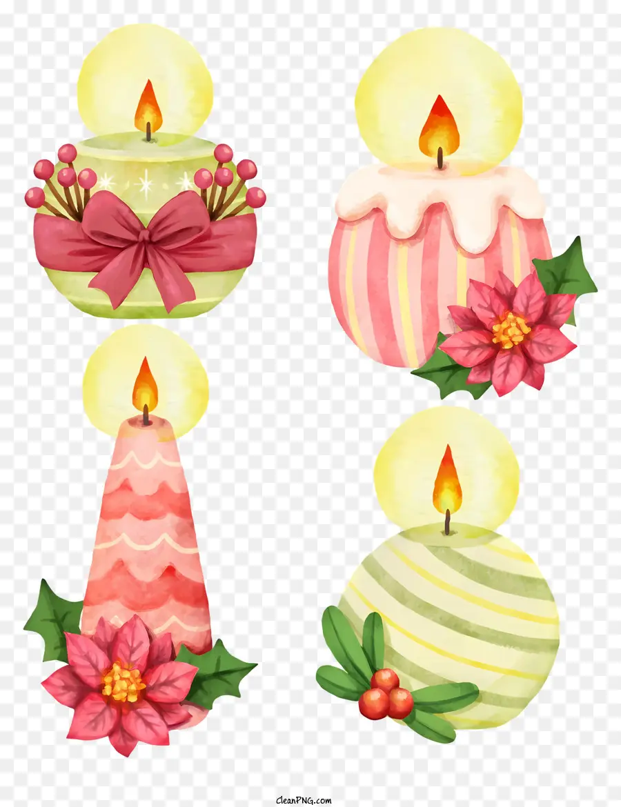 Ilustrações Em Aquarela，Velas PNG