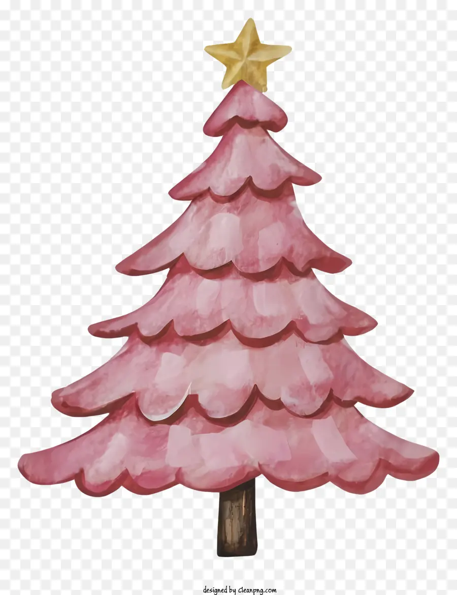 Cor De Rosa Da árvore De Natal，Árvore De Natal De Palha PNG