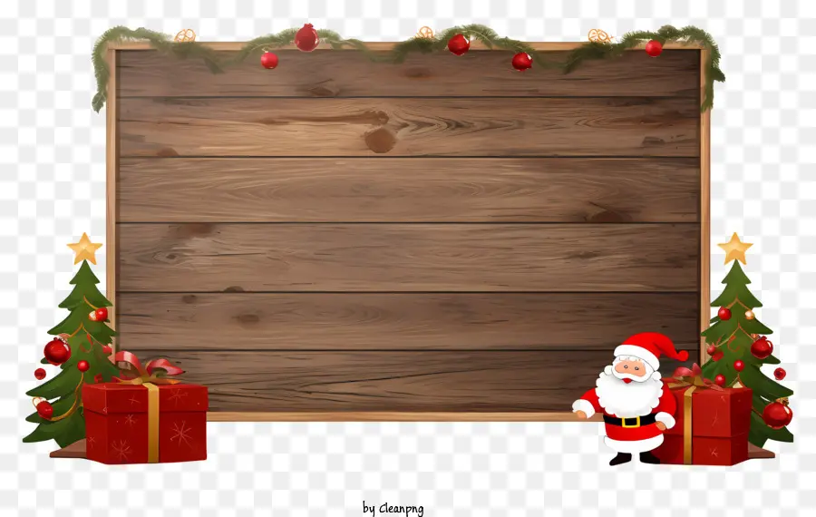 Figura Do Papai Noel，Wooden Sign PNG