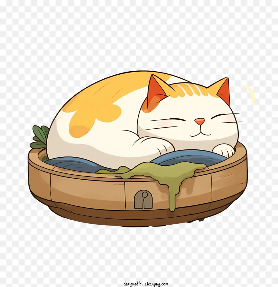 Dormir Gato，Bonito Dos Desenhos Animados Do Gato PNG