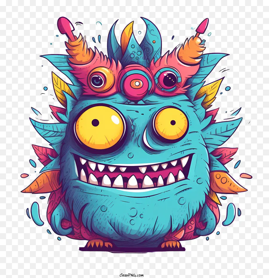 Desenho Animado Monster，Bonito PNG