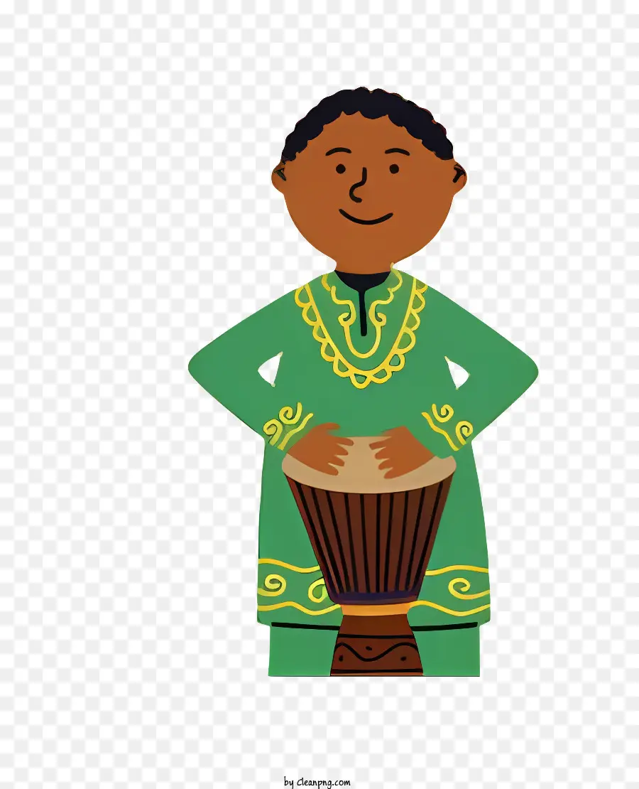 Personagem De Desenho Animado，Roupas Tradicionais Africanas PNG