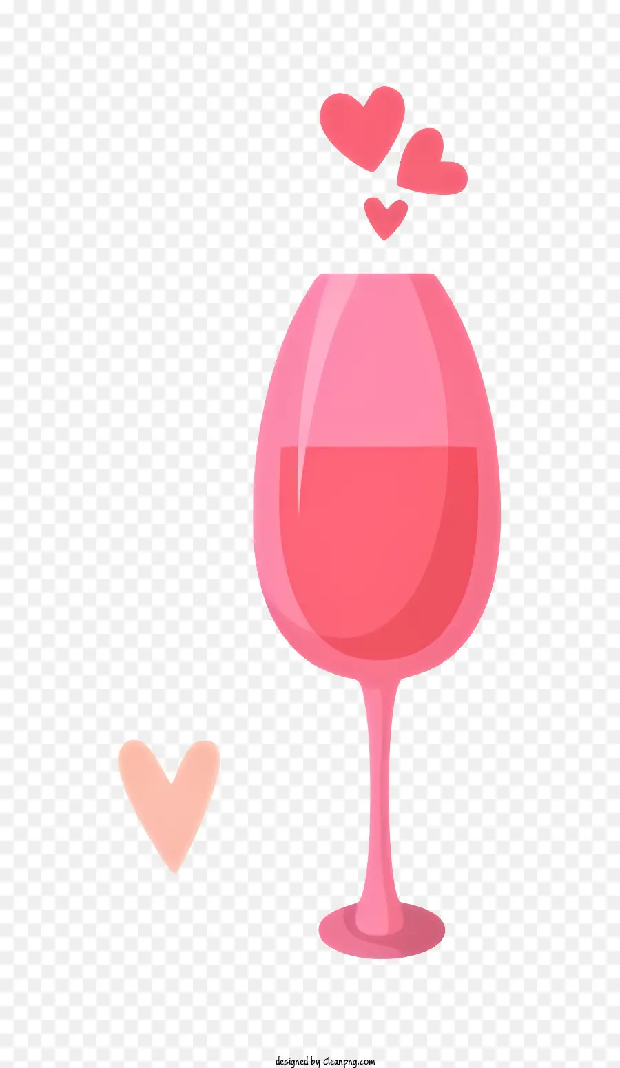 Vinho Cor De Rosa，Heartshaped Bolha PNG