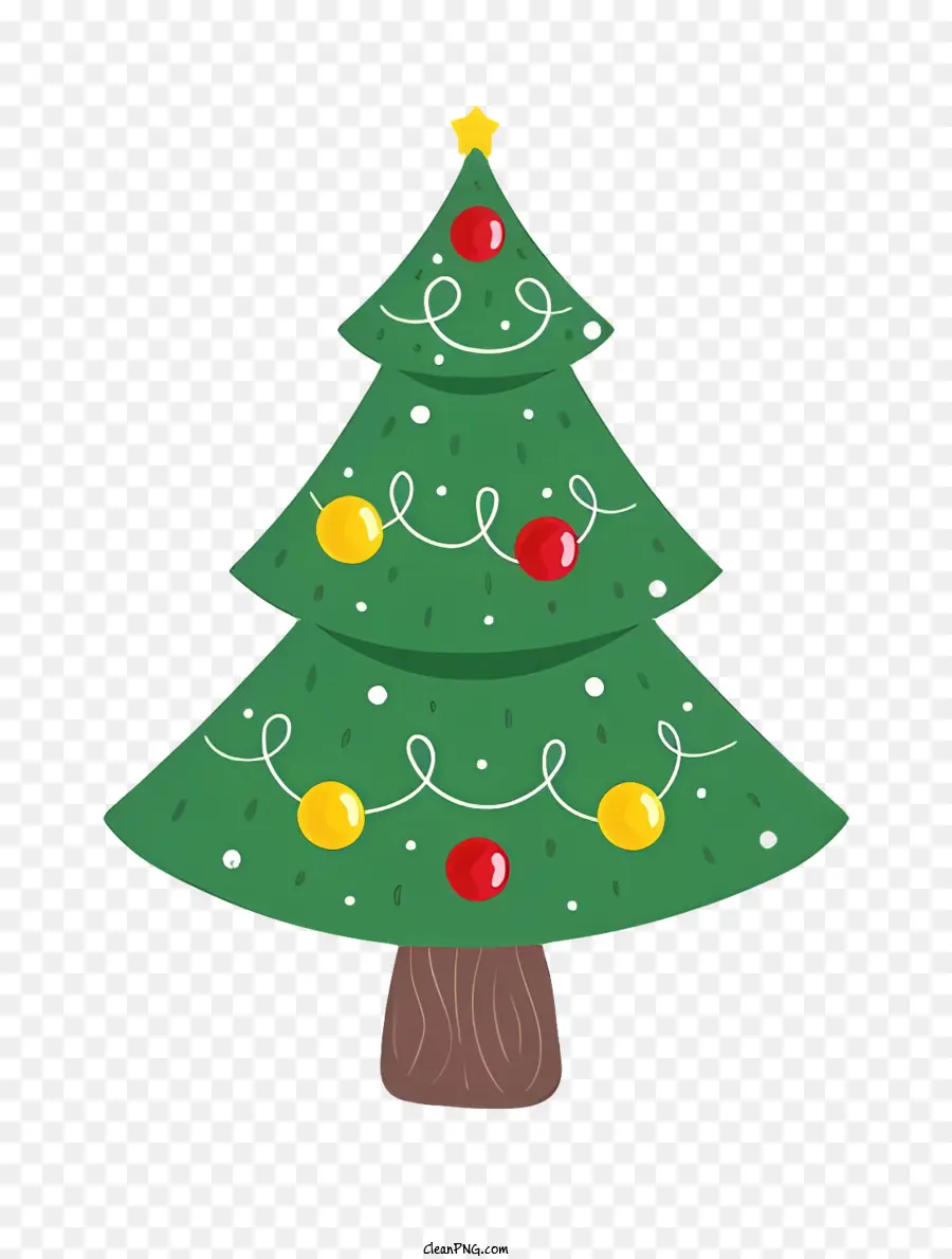 Decorações Para Árvores De Natal，Árvore De Natal Ornamentada PNG