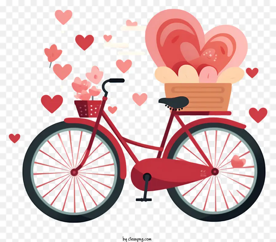 Bicicleta Com Cesto，Bicicleta Com Flores PNG