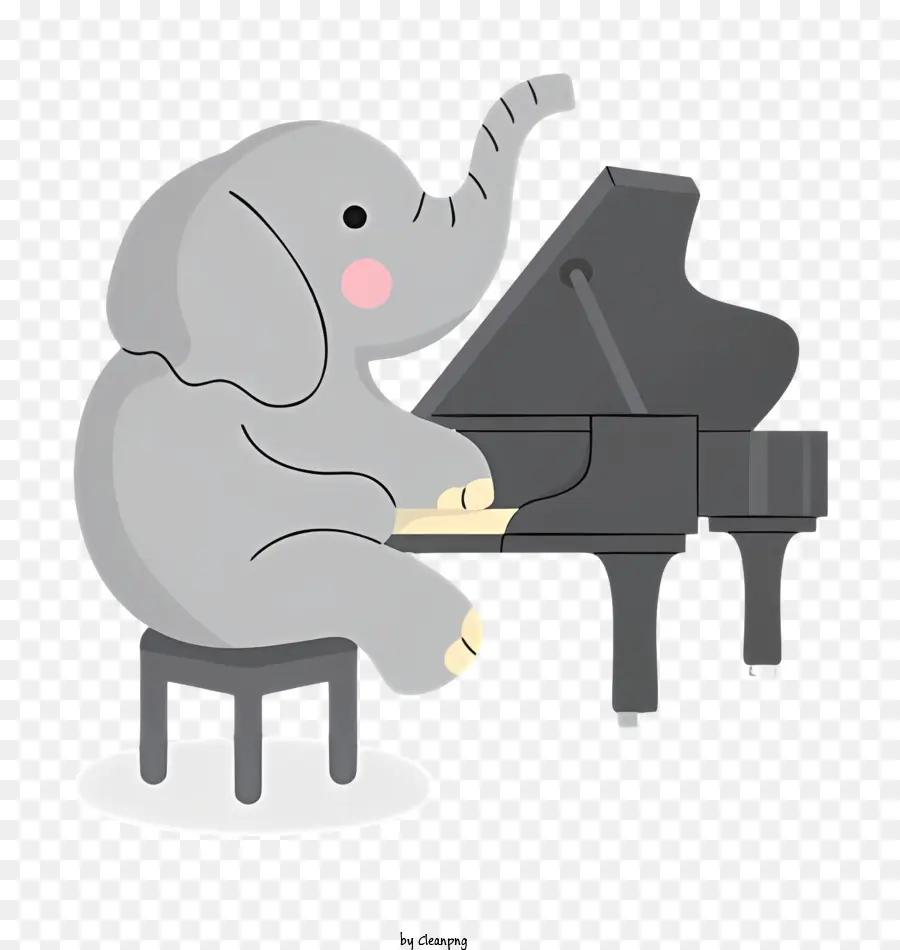 Cartoon Elefante，Piano PNG