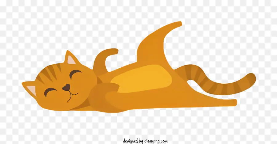 Gato Dos Desenhos Animados，Deitado Gato PNG