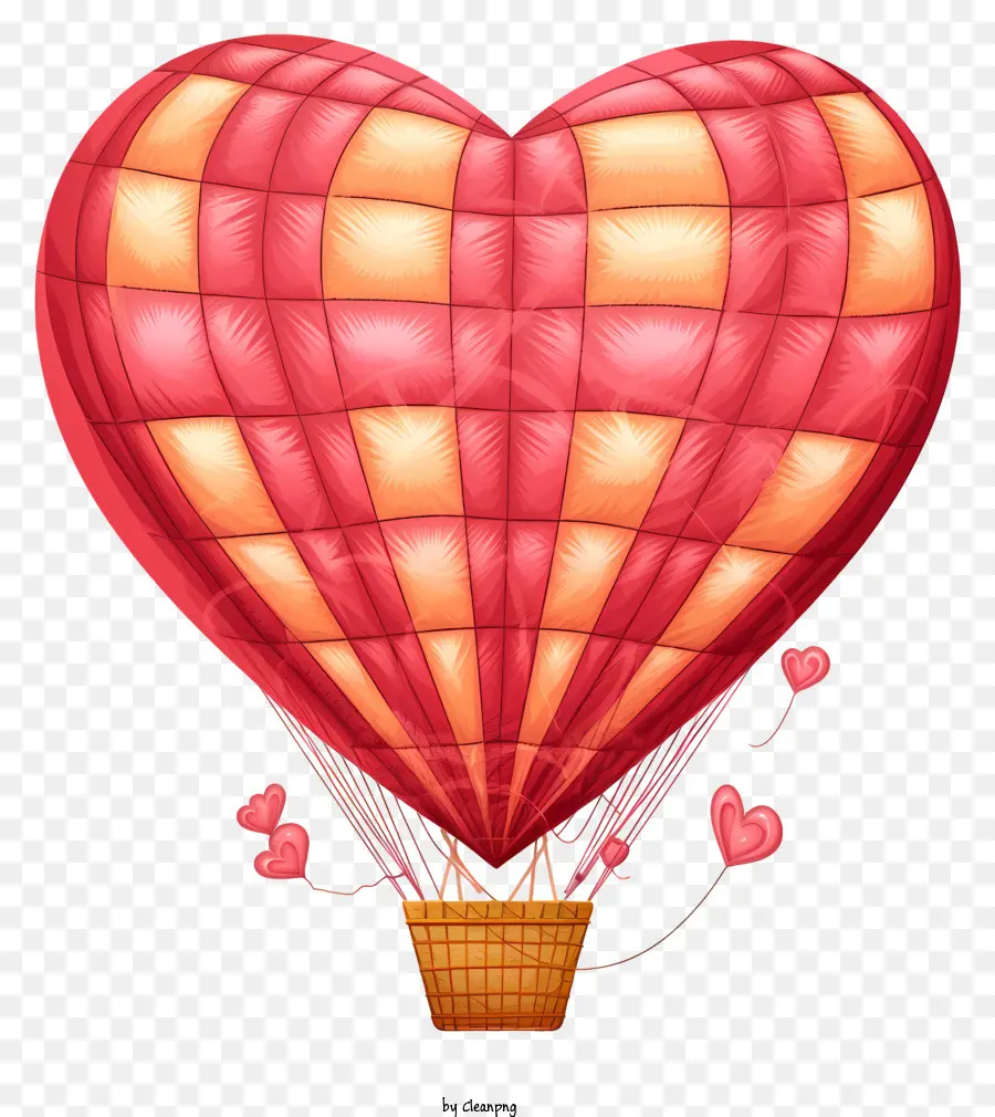 Balão De Ar Quente，Corações PNG