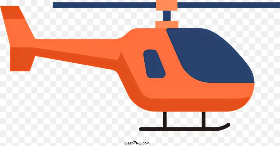 Helicóptero Laranja，Detalhes Em Preto E Azul PNG