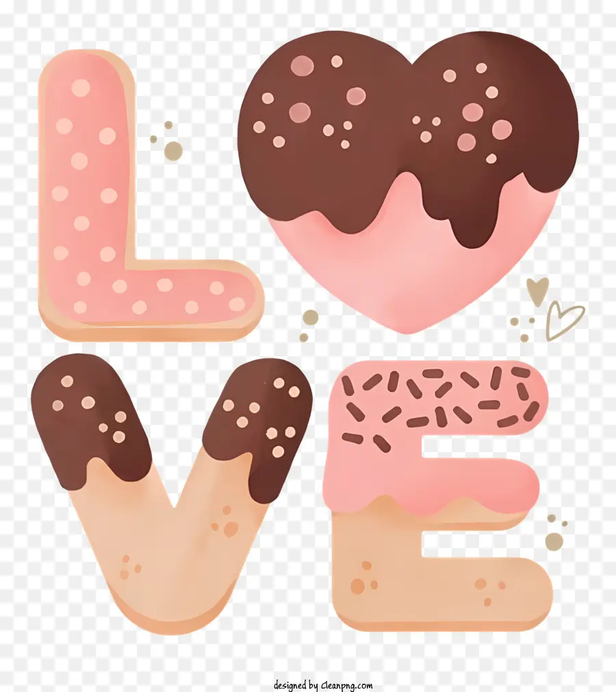 Donut Heart，Donut De Chocolate PNG