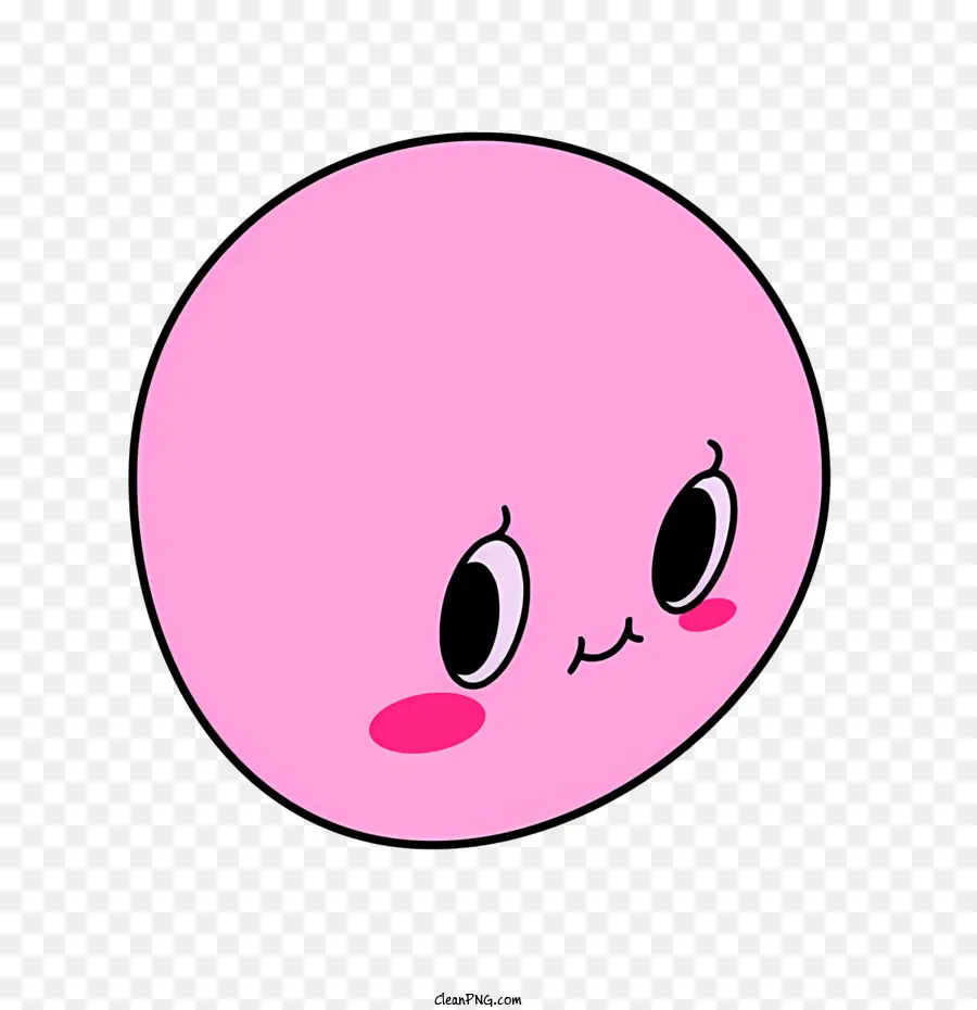 Personagem De Desenho Animado Rosa，Olhos Grandes PNG