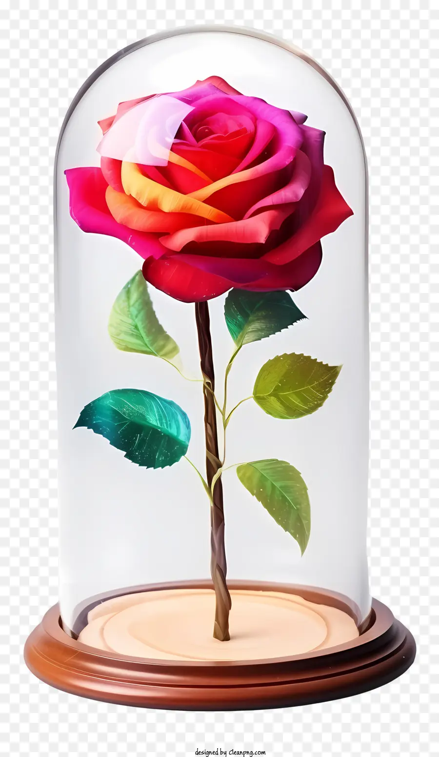 Rosa Em Cúpula De Vidro，Rosa Vermelha PNG