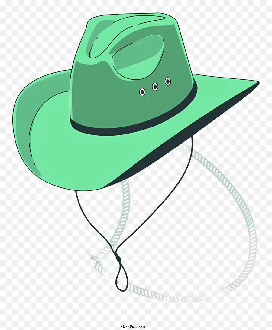 Chapéu De Cowboy Verde，De Couro Chapéu De Cowboy PNG