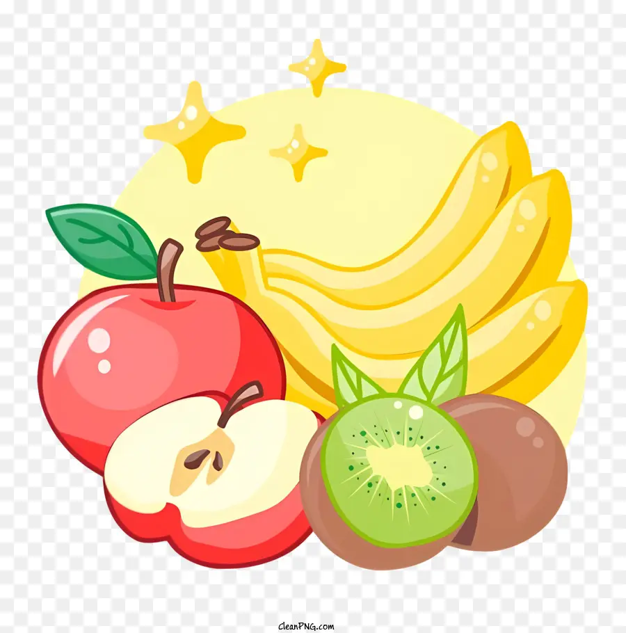 Frutas Frescas，Bananas Maduras PNG