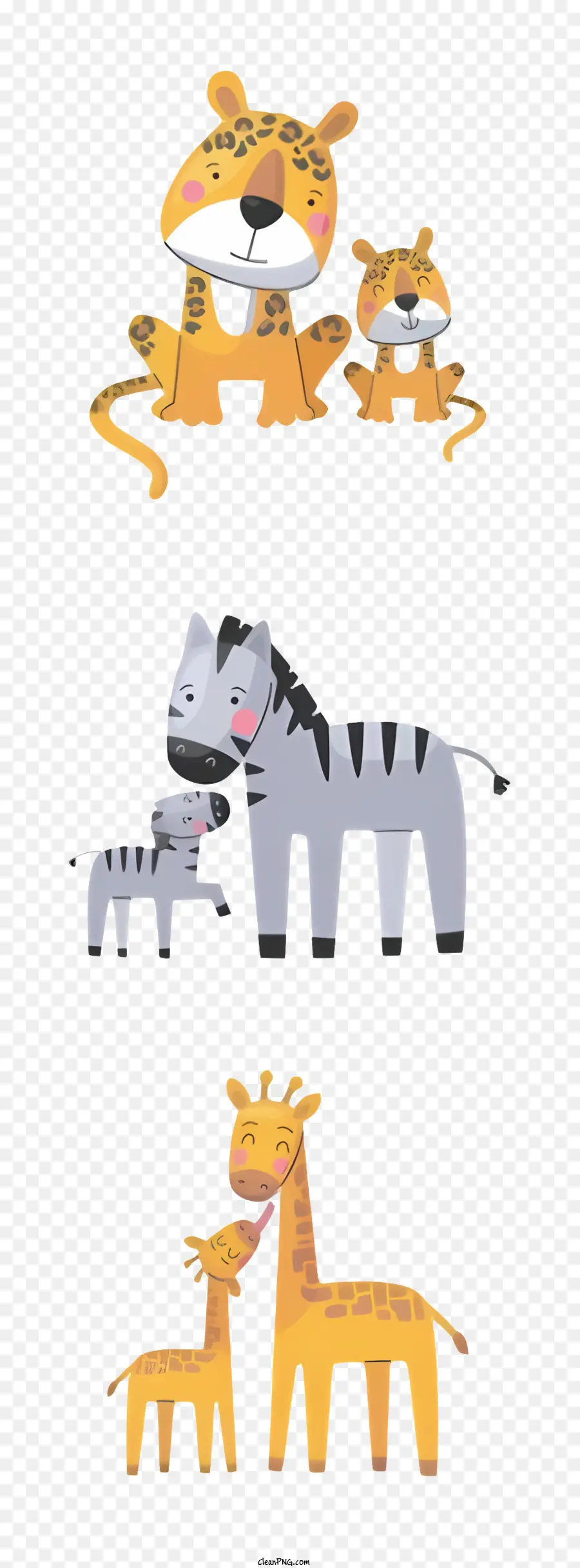 Família De Animais，Zebra PNG